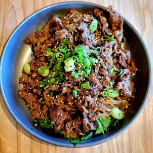Dec 2021: Japchae w/ Bulgogi @ $16 (very good)