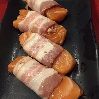 Salmon with Bacon