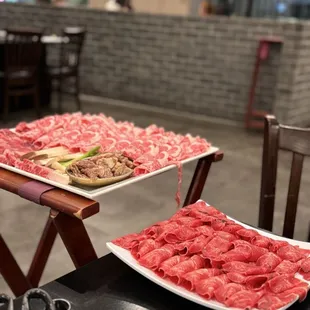 Beef portion for3-4 and beef tongue.