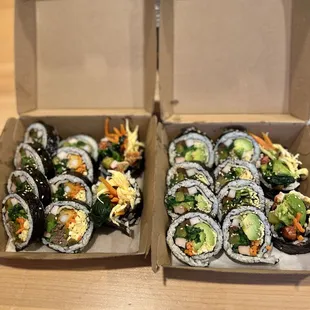 House special and avocado roll..