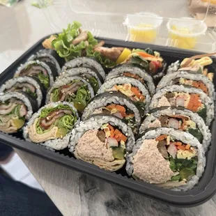 Pork belly and Tuna Kimbob