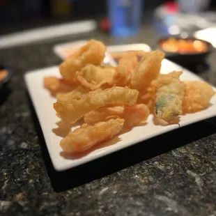 a plate of fried shrimp