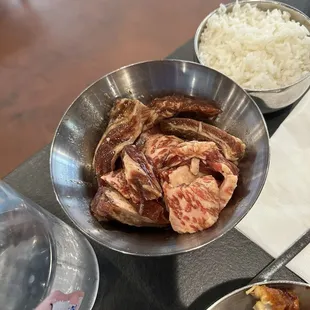 Marinated steak cubes