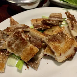 Unmarinated Pork Belly Grilled