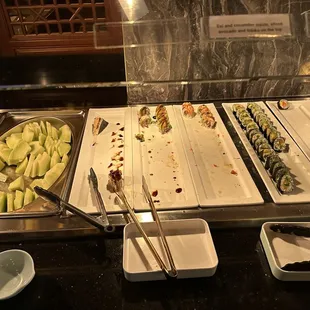 interior, sushi and sashimi