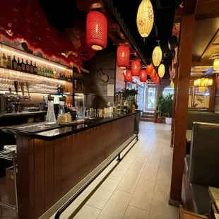 interior, sushi and sashimi