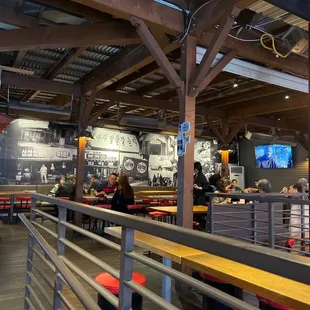 a view of the inside of a restaurant