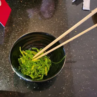 Seaweed salad from the complimentary buffet. So goood