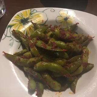 Spicy Garlic Edamame