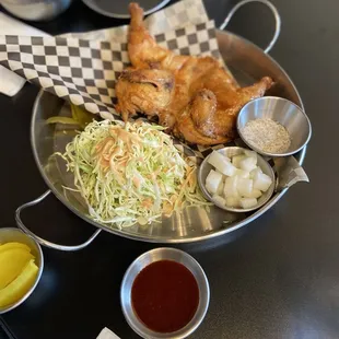 Yetnal Tongdak (whole fried chicken)