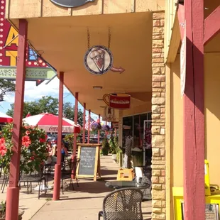 Cute tables to sit on outside