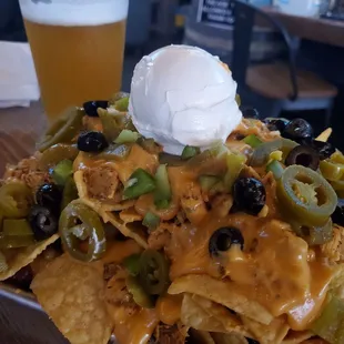 Nachos, beer and the Hawks.