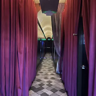 the interior of a train