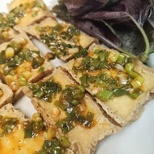 Scallion tofu