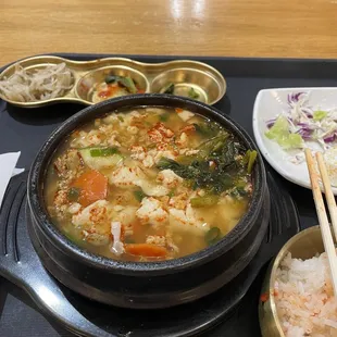 Terrible seafood soodubu.