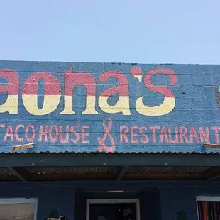 the front of the restaurant