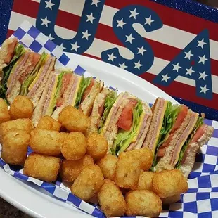 a platter of food