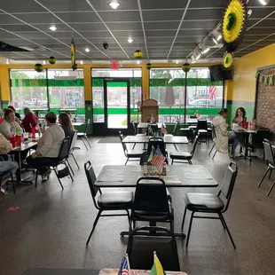 people sitting at tables