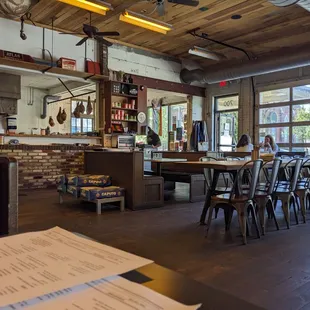 Dining inside Garage Bar, Louisville