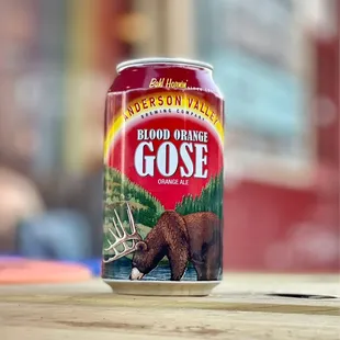 a can of beer on a table