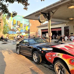 cars parked on the side of the road