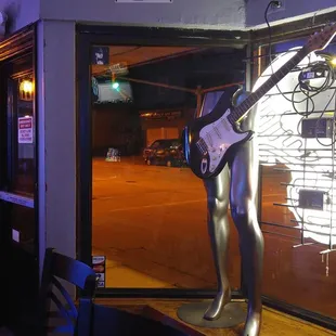 a mannequin in the window
