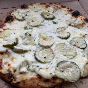 Dill pickle pizza