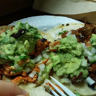 Chicken and chorizo tacos - kinda dry