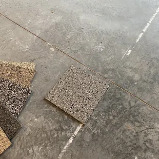 Sample I chose, and the floor before.