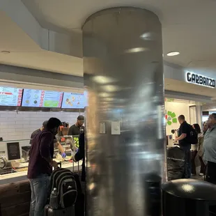 customers at the counter