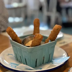 Lobster mozzarella sticks