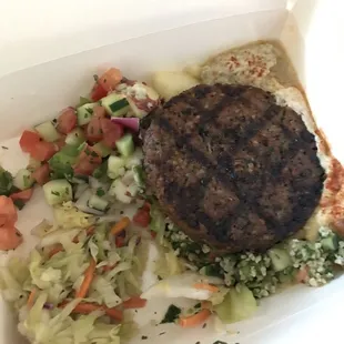 Kafta beyond burger platter.