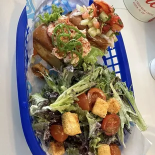 Mini rolls with a side salad