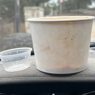 The Togo bowl of soup and 3oz cup of lobster