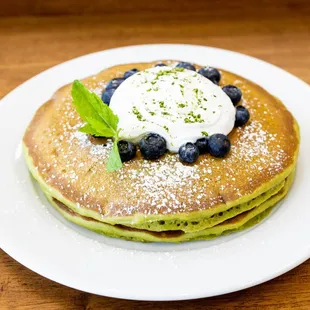 MATCHA PANCAKES