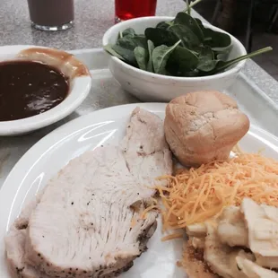 Turkey, baby spinach, rigatoni