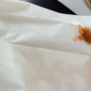 Beans on my quesadilla, when I had no beans in my order