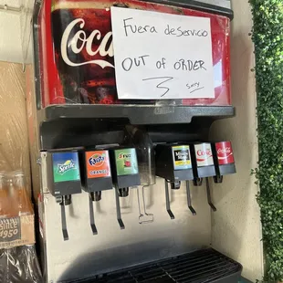 Soda machine .