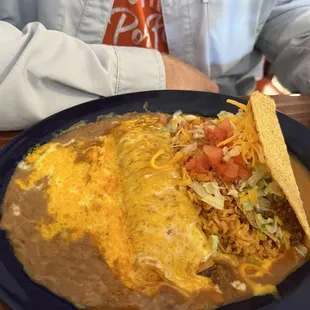 Enchilada &amp; taco platter- delicious