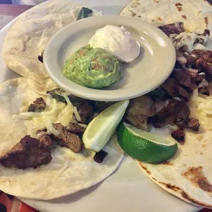 Ribeye Taco comes w/corn tortillas but we requested flour. Very delicious!