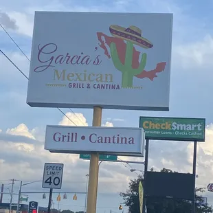 Sign outside