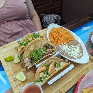 Street Tacos (shrimp, chicken &amp; carnita