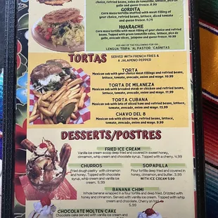 Full menu