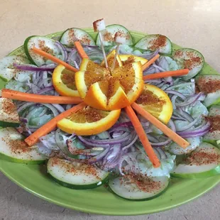 Aguachiles ( marinated shrimp)