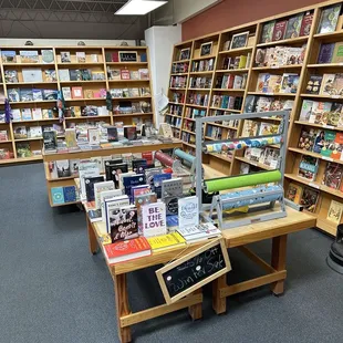 Inside the bookstore.