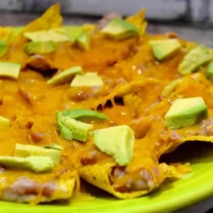 a plate of nachos