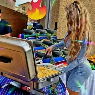 our customers enjoying our extras for tacos..