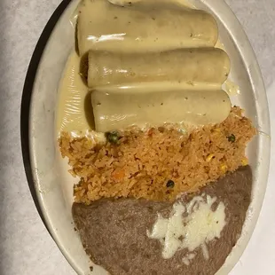 Shredded chicken enchiladas