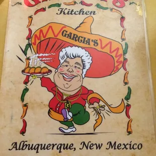 Cover of the menu.
