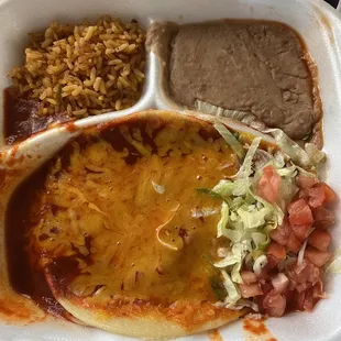 Chiquita enchilada plate